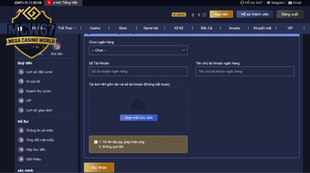Các Phương Thức Nạp Tiền MCW67 Phổ Biến