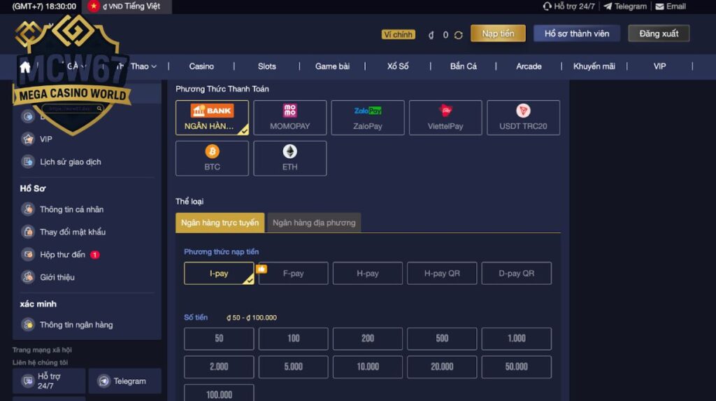 Các Phương Thức Rút Tiền MCW67 Phổ Biến